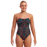 Funkita Women's Spiro Mint  Secure Single Strap One Piece Swimwear, Women's Swimsuit