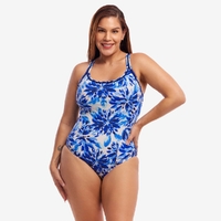 Funkita Women's Blossom Blue Locked in Lucy One Piece Swimwear, Women's Swimsuit