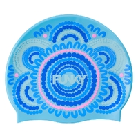 Funky Bundjalung Swim Cap, Swimming Cap, Silicone Swim Cap