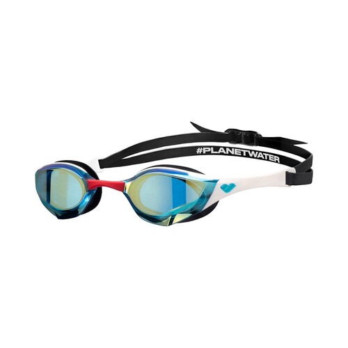 Arena Cobra Edge Swipe Mirror Swimming Goggles Aqua-White-Fireflow, Racing Swim Goggles