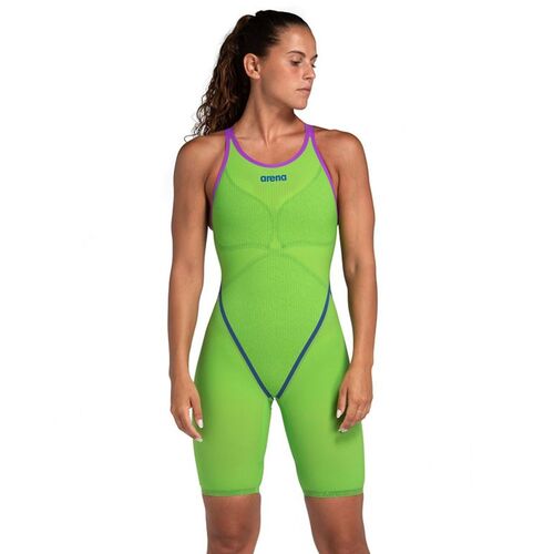 Arena Women's Powerskin Primo Open Back Race Suit Approved by World Aquatics - Emerald Boa [Size: INT/F-30]