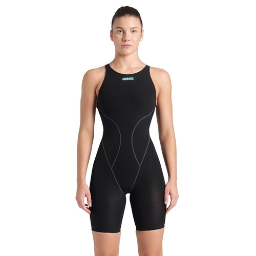 Arena Impulso Openback - 100 Black Teal, Women's Fina Approved Female Competition Suit [Size: INT/F-28]