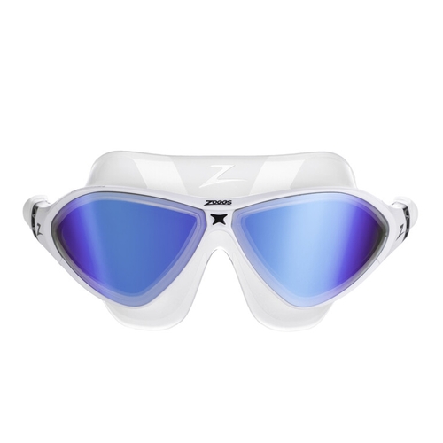 Zoggs Horizon Flex Titanium Mask Swimming Mask - Clear, Titanium Blue Lens - Swimming Goggles