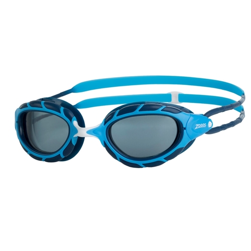 Zoggs Predator Junior Swimming Goggles 6 - 14 Years , Blue/Navy - Smoked Lens