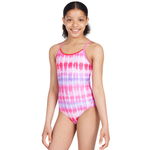 Zoggs Girls SUNSET HAZE STARBACK One Piece Swimwear, Girls Swimsuit [Size 8]