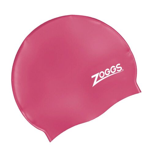 Zoggs Silicone Swimming Cap - Pink , Silicon Swimming Cap