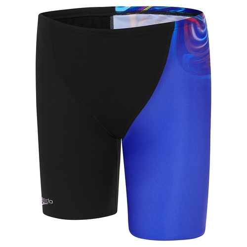 Speedo Boys Eng Printed Jammer - Molten Blend - Cobalt Pop, Boys Speedo Swimwear [Size: 6]