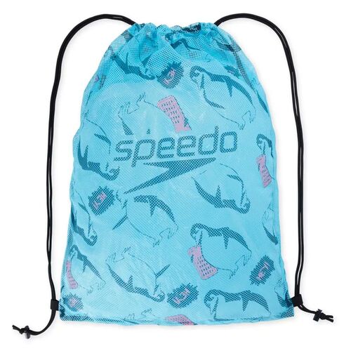 Speedo Mesh Swim Bag - Printed Blue/Pink, Swimming Bag, Mesh Sports Bag ...