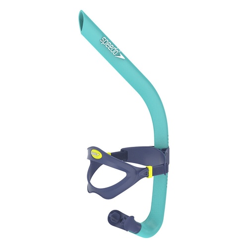 Speedo Bullet Centre Snorkel, Swim Training Center Snorkel Arctic Glass/Hapauna Blue Front Snorkel