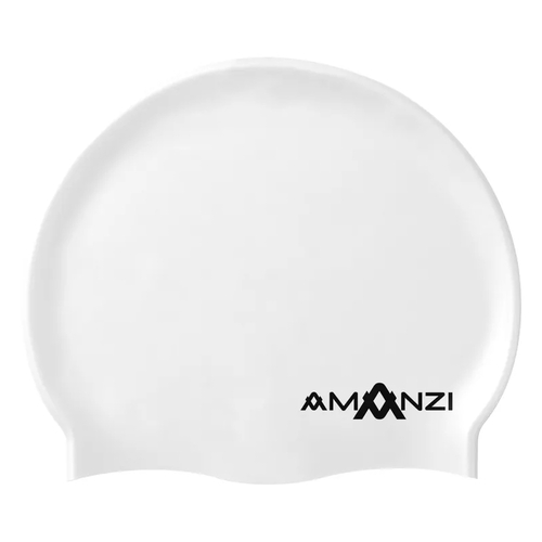 Amanzi Signature Snow Swim Cap, Silicone Swim Cap