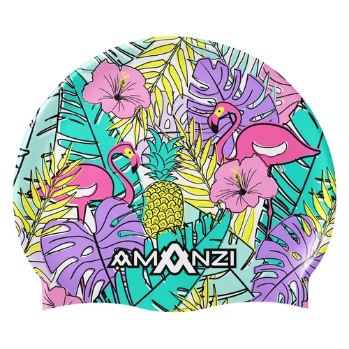 Amanzi South Beach Swim Cap, Silicone Swim Cap