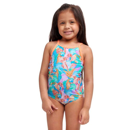 Funkita Birdsville Toddler Girls Printed One Piece Swimwear, Toddler Girls One Piece Swimwear [Size: 4]
