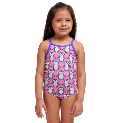 Funkita Pixi Pengi Toddler Girls Printed One Piece Swimwear, Toddler Girls One Piece Swimwear [Size: 4]