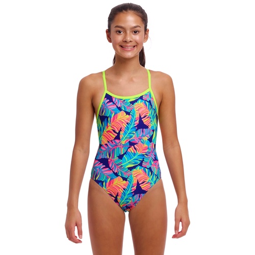 Funkita Girls Leaving Today ECO Single Strap One Piece Swimwear, Girls Full Piece Swimsuit [Size: 8]