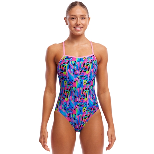 Funkita Funk & Blues ECO Single Strap One Piece Women's Swimwear, Ladies Swimsuit [Size: 10]