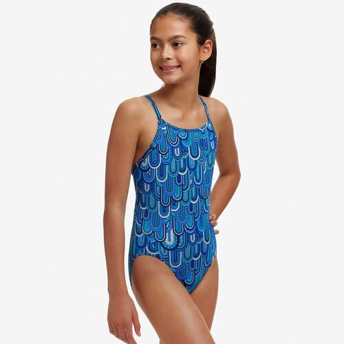 Funkita Girls Flight School ECO Diamond Back One Piece Swimwear, Girls Full Piece Swimsuit [Size: 8]