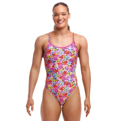 Funkita Women's Summer Nights ECO Diamond Back One Piece Swimwear, Women's Swimsuit [Size: 10]