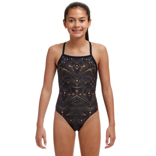 Funkita Girls To The Stars ECO Strapped In One Piece Swimwear, Girls One Piece Swimsuit [Size: 10]