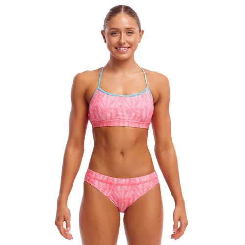 Funkita Women's Sweet Releaf ECO Crop Top Two Piece Swimwear, Ladies Two Piece Swimsuit [Size: 8]