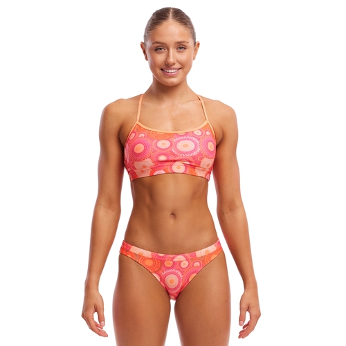 Funkita Women's Ahelhe ECO Crop Top Two Piece Swimwear, Ladies Two Piece Swimsuit [Size: 8]