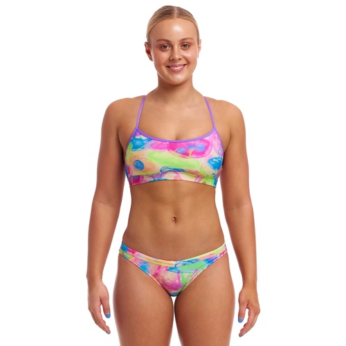 Funkita Women's Sweet Sting ECO Crop Top Two Piece Swimwear, Ladies Two Piece Swimsuit [Size: 8]