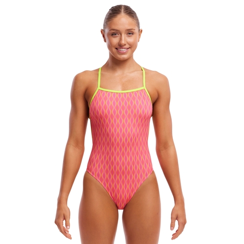 Funkita Wicked Waves Ladies Single Strength One Piece Swimwear, Women's Swimsuit [Size: 8]