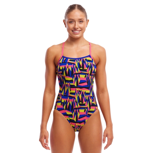 Funkita Women's Spike Me Secure Single Strap One Piece Swimwear, Women's Swimsuit [Size: 6]