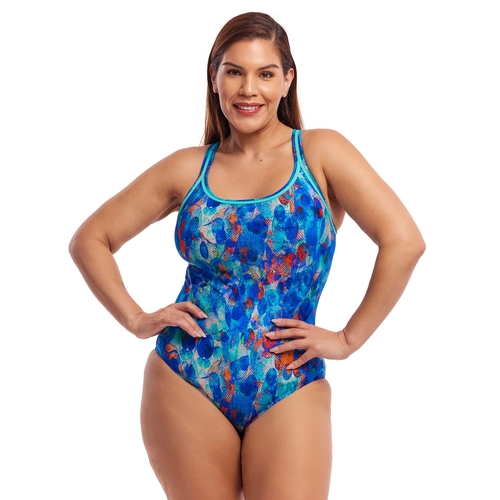 Funkita Women's Paint Press Locked in Lucy One Piece Swimwear, Women's Swimsuit [Size: 10]