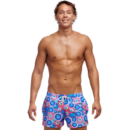 Funky Trunks Men's Bundjalung Blue Shorty Shorts Short Swimwear, Men's Swimsuit [Size: X Small]