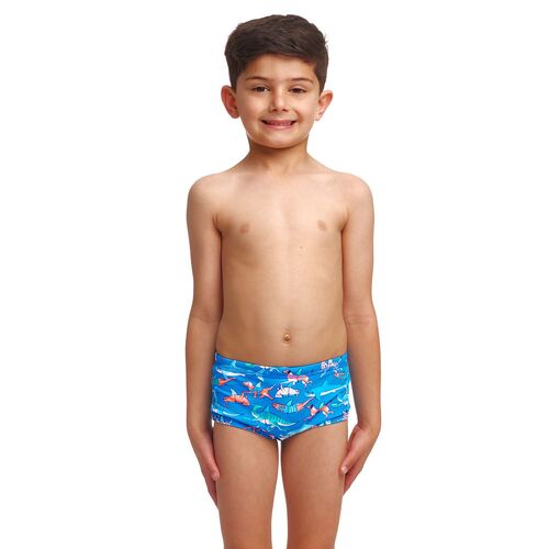 Funky Trunks Toddler Boys Fin Swimming Printed Swimming Trunks, Boys Swimwear [Size: 3]
