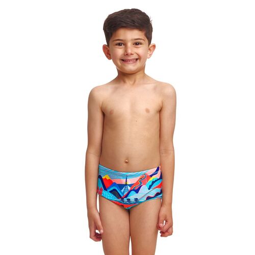 Funky Trunks Toddler Boys Vive La Funky Printed Swimming Trunks, Boys Swimwear [Size: 3]