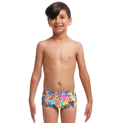 Funky Trunks Toddler Boys Junk Yard ECO Swimming Trunks, Boys Swimwear [Size: 3]