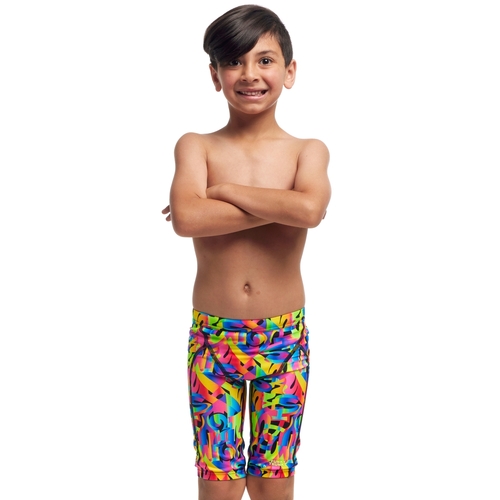 Funky Trunks Toddler Boys Colour Funk ECO Miniman Swimming Jammers, Boys Swimwear [Size: 3]