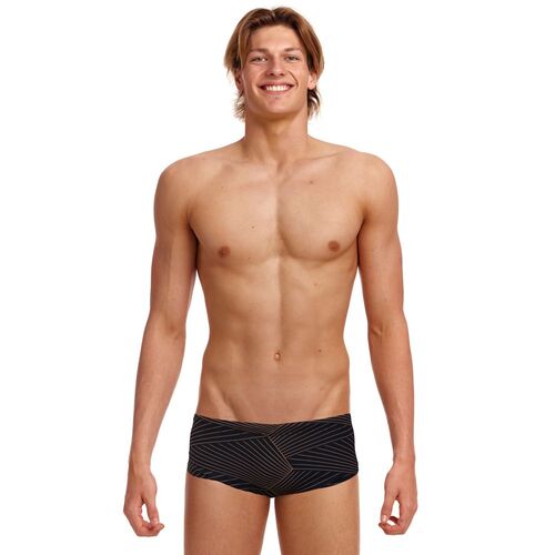 Funky Trunks Men's Gold Weaver Sidewinder Trunk Swimwear, Men's Swimsuit [Size: 30]
