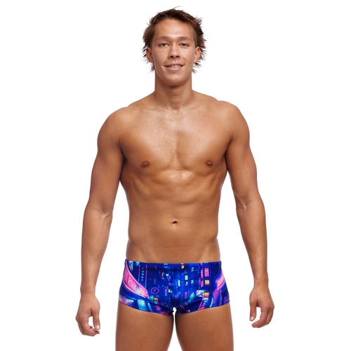 Funky Trunks Men's Cyber City ECO Sidewinder Trunk Swimwear, Men's Swimsuit [Size: 30]