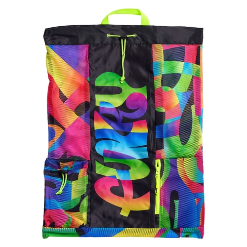 Funky Colour Funk Gear Up Mesh Backpack, Mesh Swimming Bag, Training Swim Bag