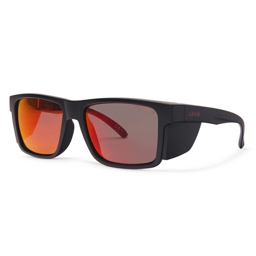 Liive Vision Tradie Safety Sunglasses - Mirror Polarized Matt Black - Live Sunglasses