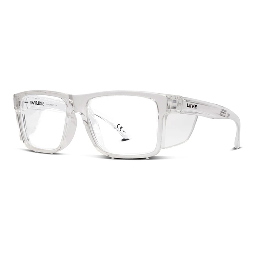 Liive Vision Tradie Safety Sunglasses - Xtal - Clear Lens- Live Sunglasses